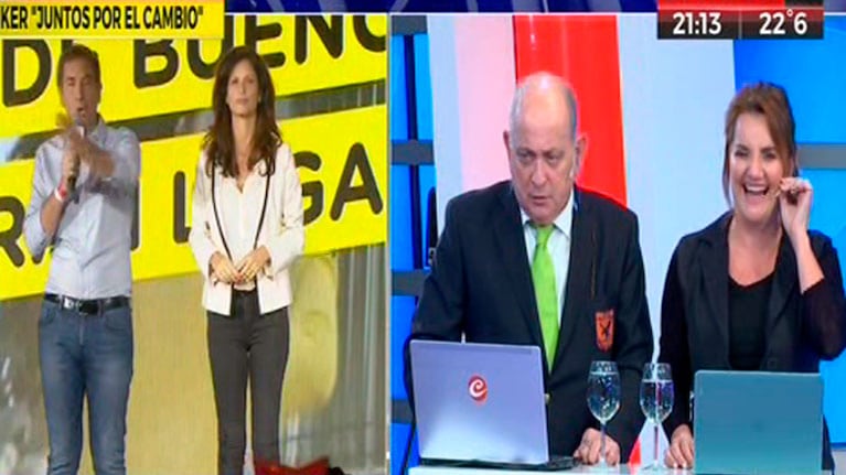 Nancy Pazos y un comentario divertido al ver a Diego Santilli junto a Analía Maiorana