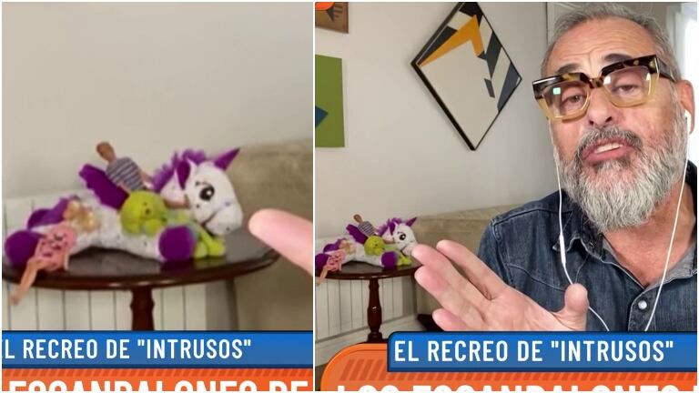 Rial mostró un unicornio en el fondo de su casa y se burló de los comentarios en redes sobre su living