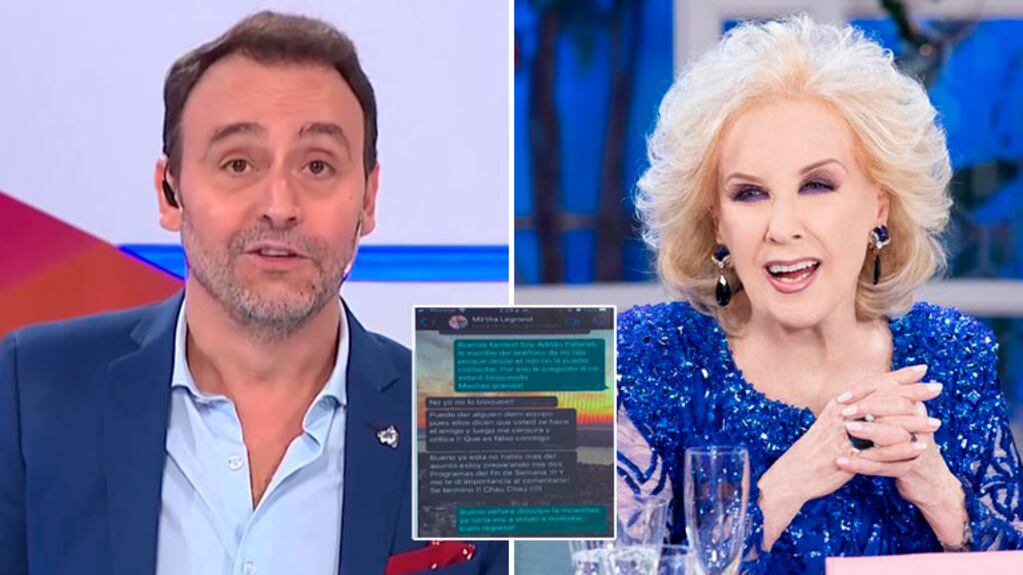 El insólito chat de Adrián Pallares, desde el teléfono de su hija, ¡con Mirtha Legrand!