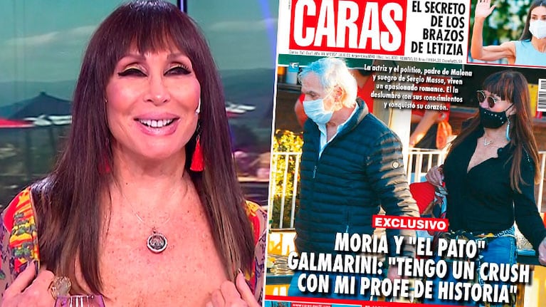 El sorpresivo romance de Moria Casán con el político Pato Galmarini: "Tengo un crush con mi profe de historia"