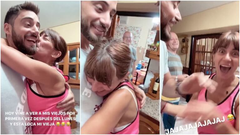 La reacción de la mamá de Nico Occhiato al ver su hijo tras la gran final de ShowMatch