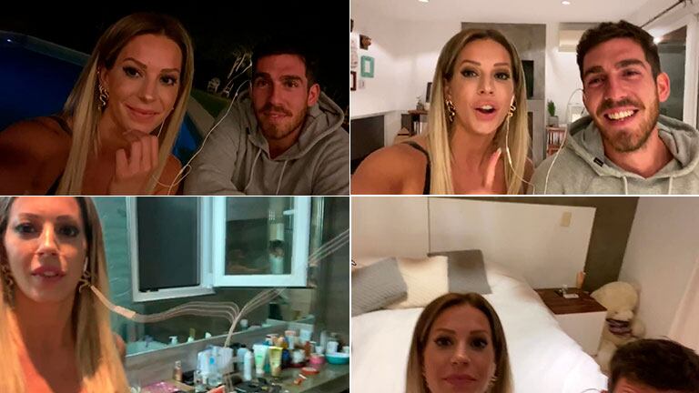Noelia Marzol y Ramiro Arias mostraron la casa donde conviven en cuarentena