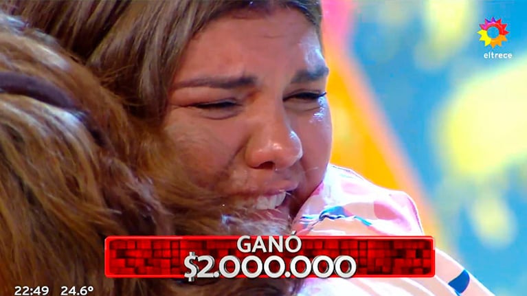 Los 8 escalones: Natalia reveló su fuerte historia de vida y se emocionó al ganar dos millones de pesos