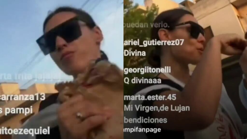 Pampita se tentó con unas tortas fritas en la peregrinación a Luján: "¡Muy buena!"