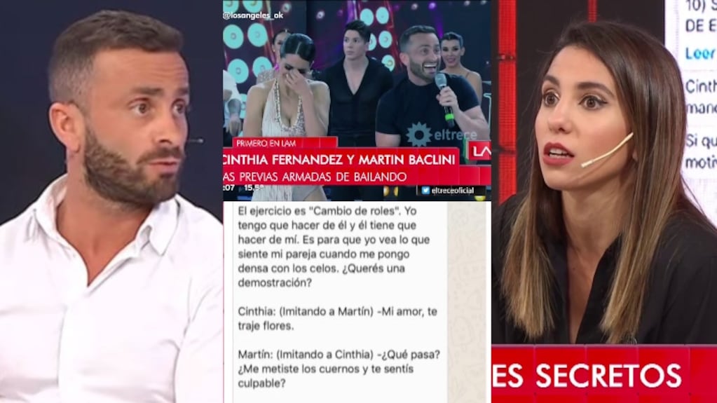 Cinthia Fernández puso en LAM los mensajes de las previas armadas que les hacía un guionista en ShowMatch