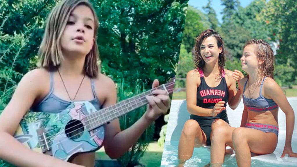 El tierno video de Muna, la hija de Agustina Cherri y Gastón Pauls, tocando el ukele
