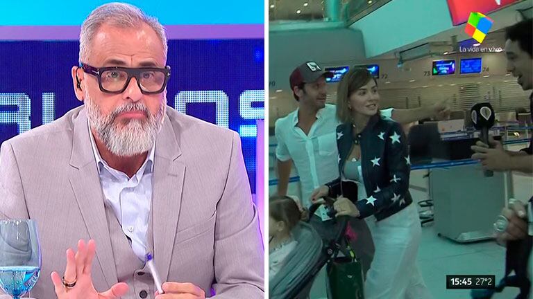 El palito de Jorge Rial a la China Suárez y a Benjamín Vicuña por caminar mientras los entrevistan