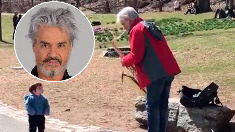 El video de Roberto Pettinato tocando el saxo a la gorra en el Central Park de Nueva York