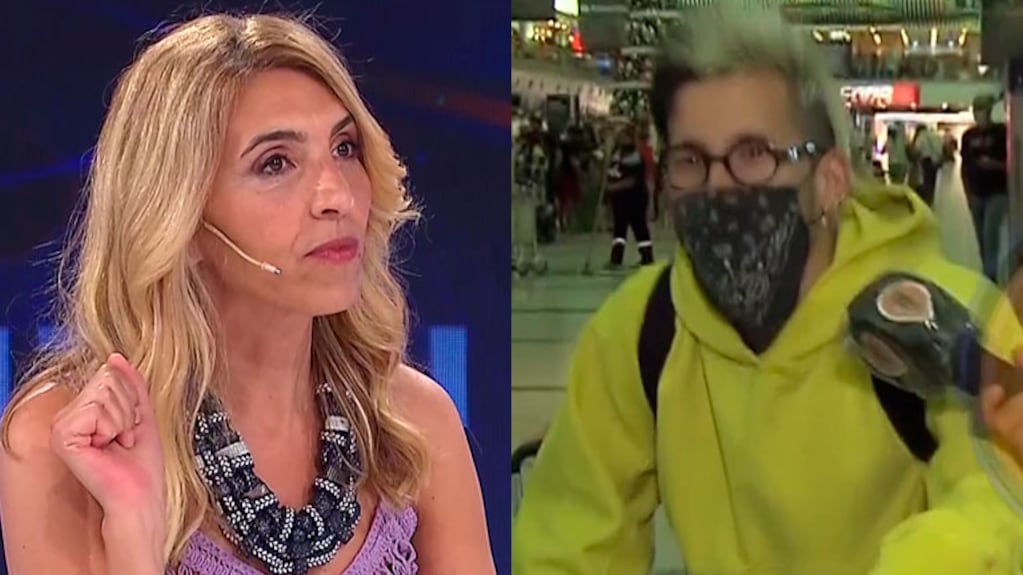 Karina Iavícoli, súper crítica con Ricky Montaner por usar en el Aeropuerto de Ezeiza un pañuelo como barbijo