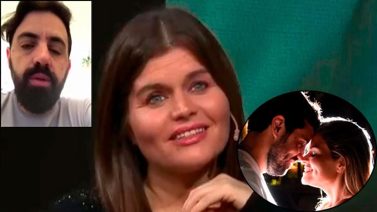 El novio de Angie Balbiani apareció por primera vez en la televisión para declararle su amor públicamente: "Te amo mucho"