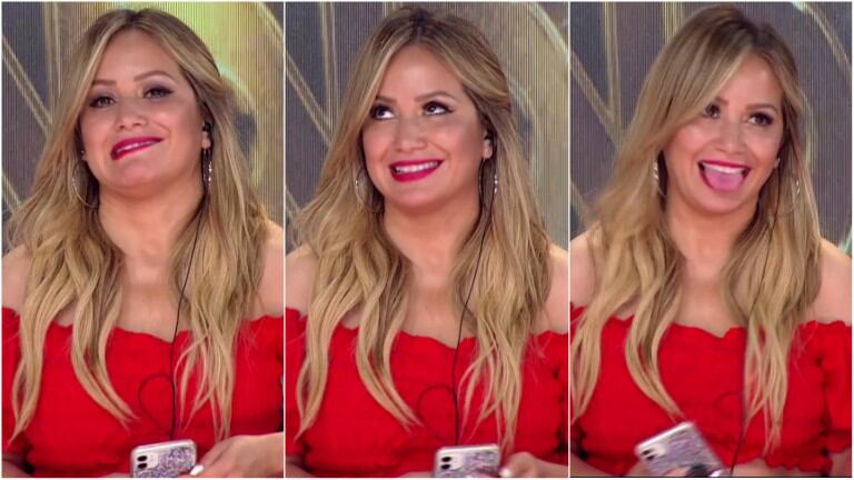 Karina La Princesita y un divertido show de gestos en el Cantando sobre el conflicto de Ariel Pucheta y Rodrigo Tapari