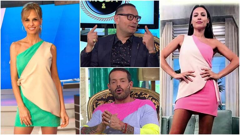 Mariana Fabbiani y Pampita llevaron el mismo vestido en sus programas: el veredicto de los especialistas de La jaula de la moda
