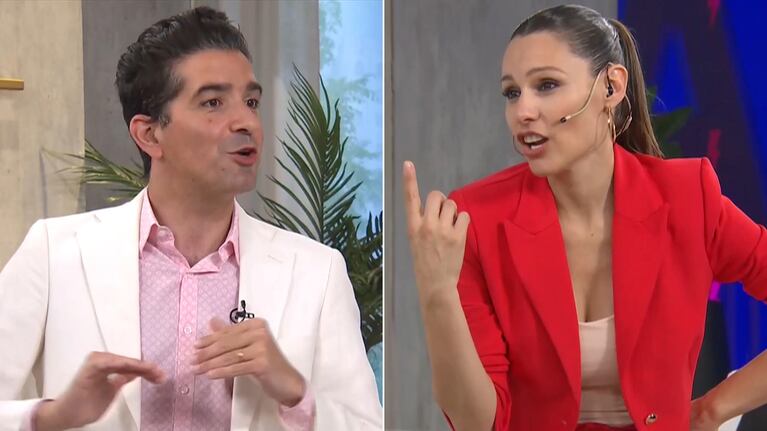 Pampita retó a un panelista que se mostró "agotado" por las tareas del hogar: "¿Te cansó?"