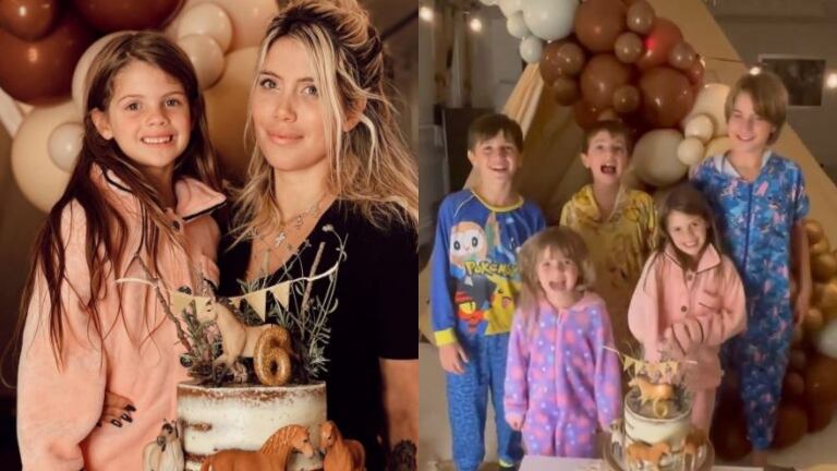 El festejo de Wanda Nara por los 6 años de su hija Francesca: “Hoy acampamos en el living”
