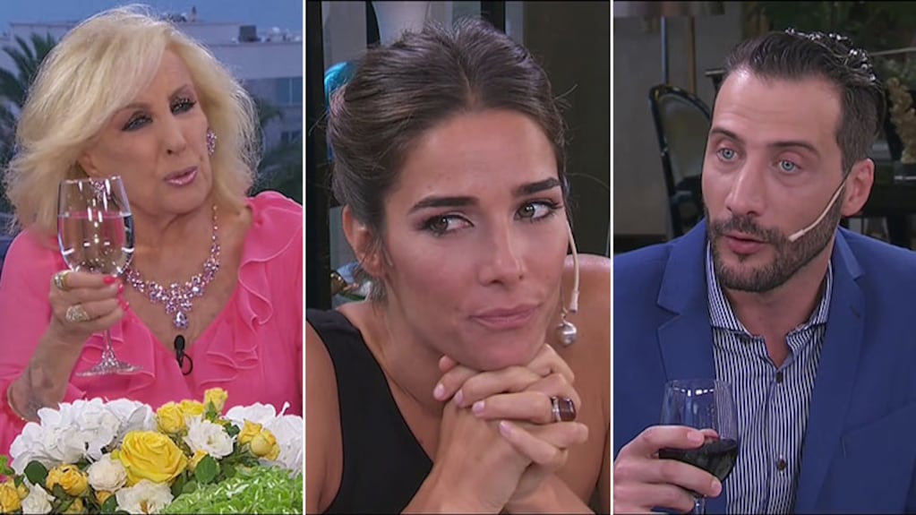 ¡Qué mirada! La fulminante reacción de Juana Viale cuando Mirtha le preguntó a Luciano Cáceres por el rumor de romance