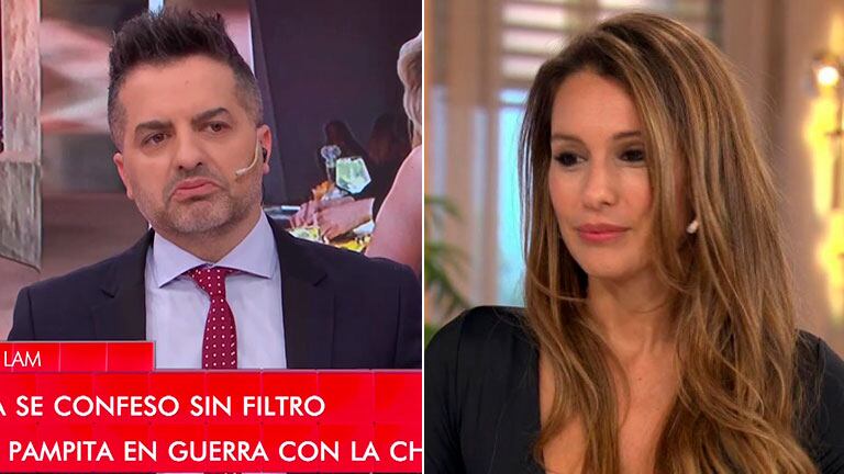 Ángel de Brito, irónico con Pampita: "Ayer vi su programa... sí, fui yo; repiten todo lo que decimos"