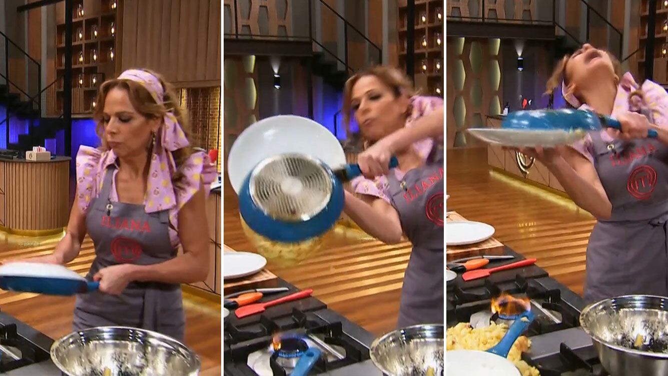 ¡Qué momento! Iliana Calabró quiso dar vuelta una tortilla y se le cayó completa: "La puta madre"
