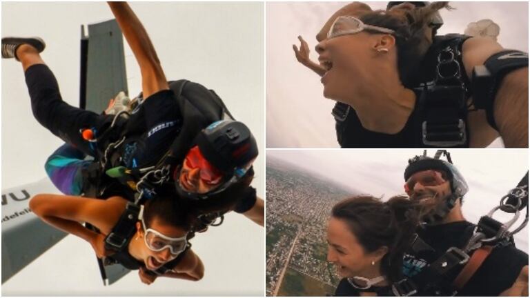 Flor Vigna sorprendió a sus seguidores con un extremo video... ¡tirándose en paracaídas por primera vez!
