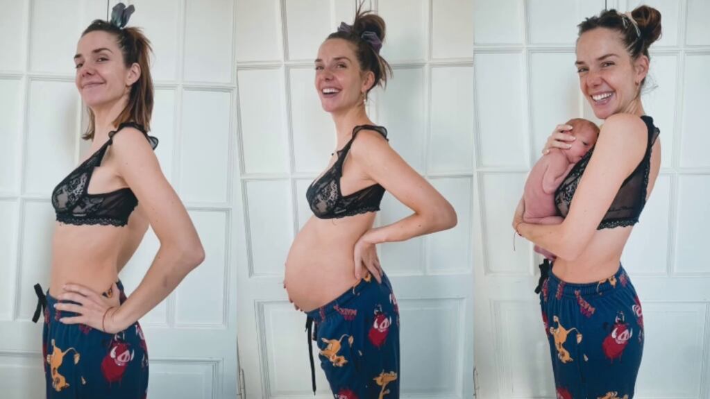 El tierno video de Julieta Nair Calvo mostrando todo su embarazo hasta los primeros días de vida de su bebé: "La magia"