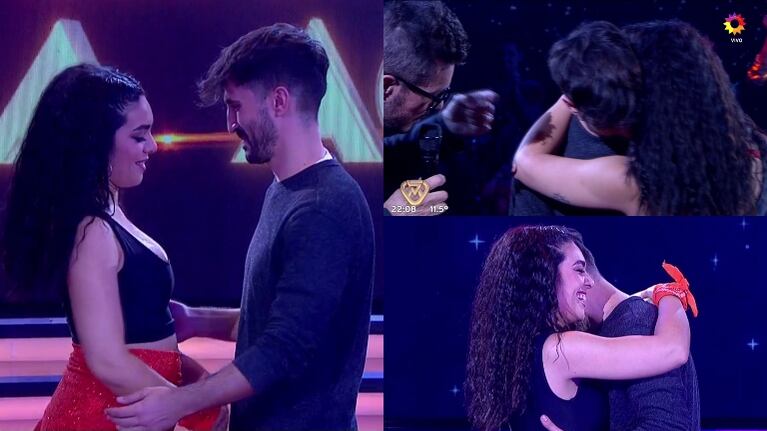 Ángela Leiva y el productor de ShowMatch, Francisco Caivano bailaron un lento en vivo