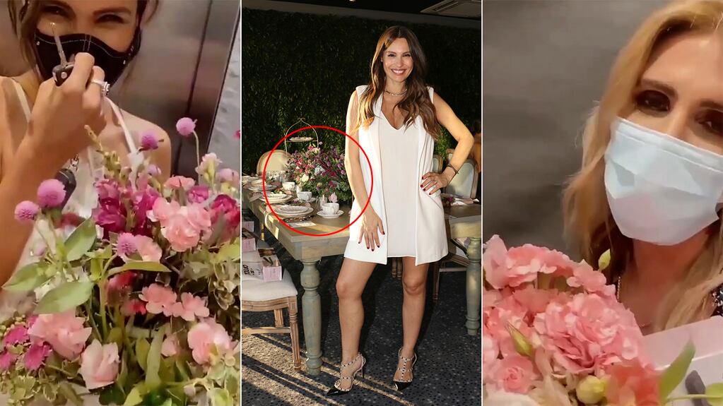 Barby Franco y Julieta Novarro se llevaron los centros de mesa del baby shower de Pampita