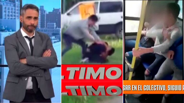 Apareció un nuevo video del agresor del colectivo de La Plata, pateando en la cabeza a un chico de 13 años