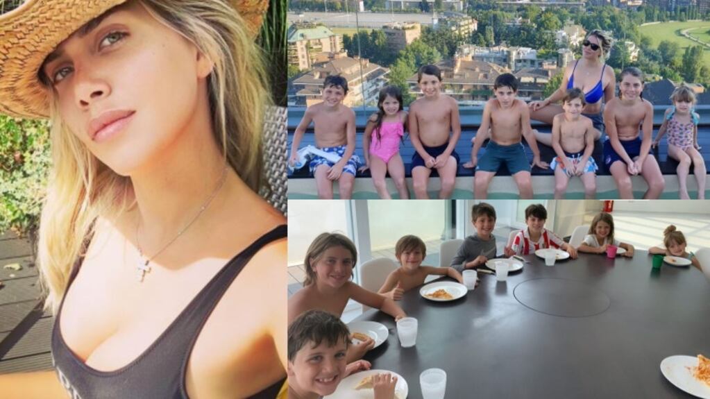 Wanda Nara y sus hijos disfrutan del verano europeo en su propiedad deluxe en Milán