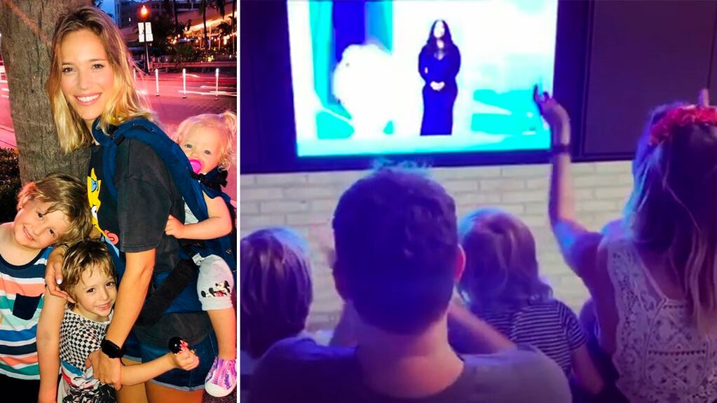 El tierno video de Lopilato, Bublé y sus tres hijos cantando: "Esta familia es fan de Frozen"