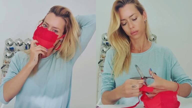 Nicole Neumann enseñó cómo hacer un tapaboca con un corpiño: "Práctico, fácil y rápido"