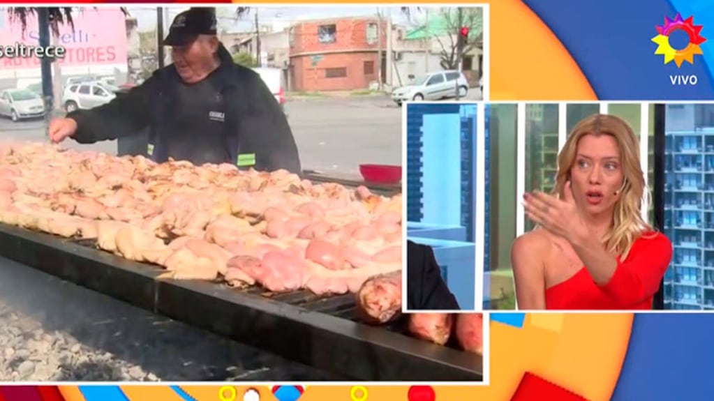 La reacción de Nicole Neumann por un móvil en vivo en una parrilla: "Son bichos asesinados y descuartizados"