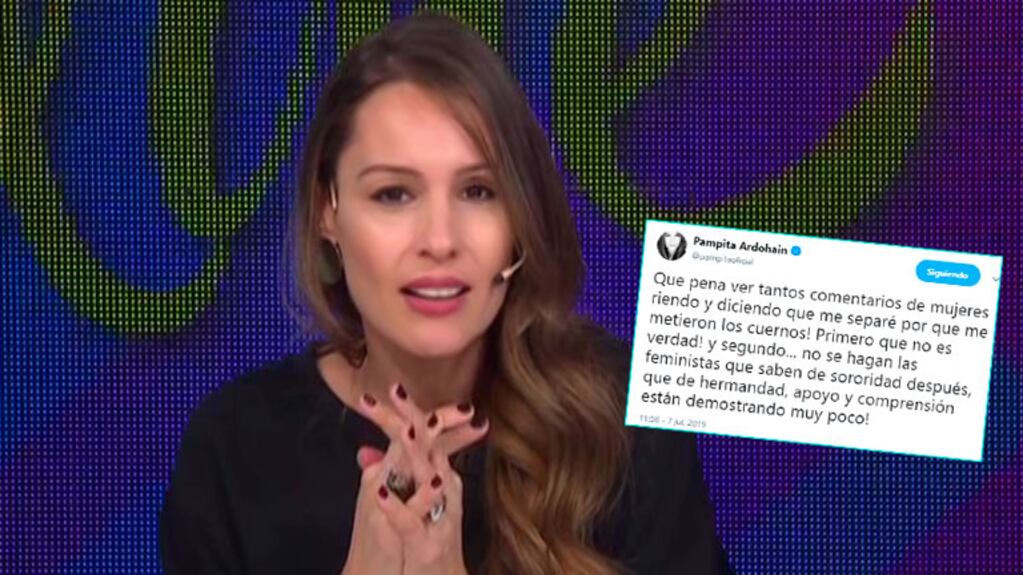 Pampita explicó su furia en Twitter por las críticas tras su separación