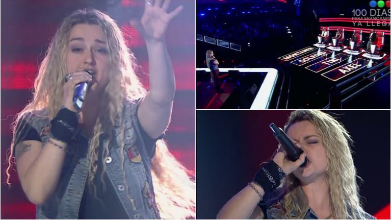 Silvina, la rockera de La Voz Argentina que consiguió que todos los jurados se dieran vuelta