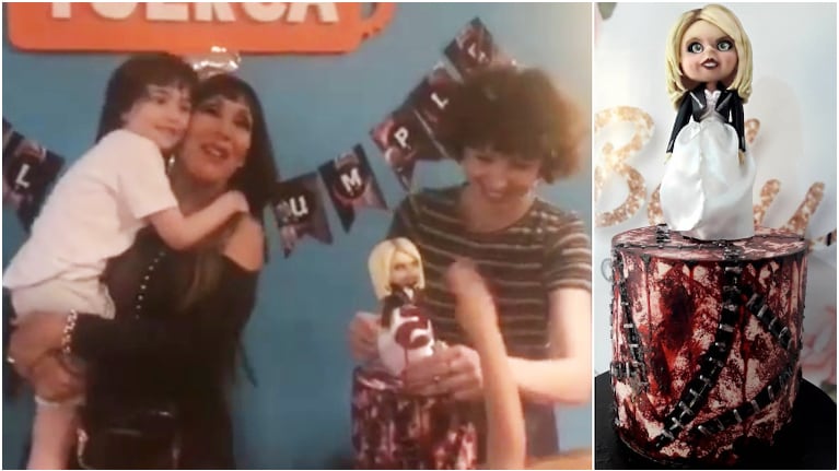 Dante, el nieto de Moria Casán, festejó su cumpleaños con una fiesta inspirada en La Novia de Chucky