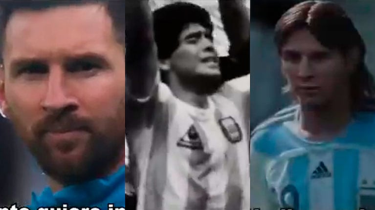 Se viralizó un video motivacional con Messi y Maradona para la final del Mundial Qatar 2022