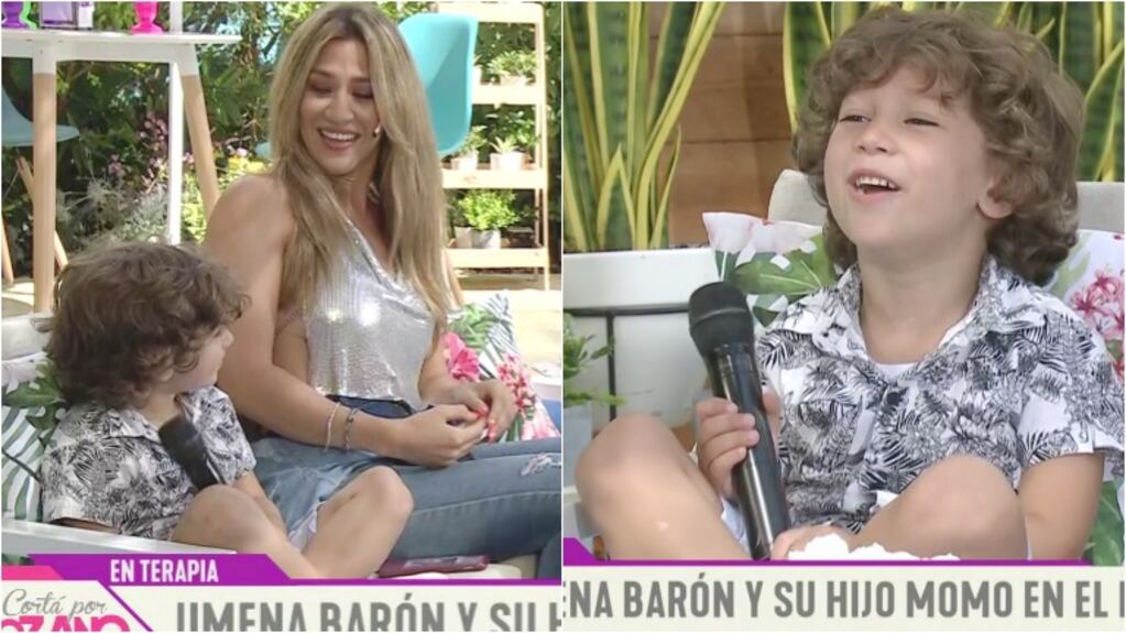 La primera nota televisiva de Momo, el hijo de Jimena Barón