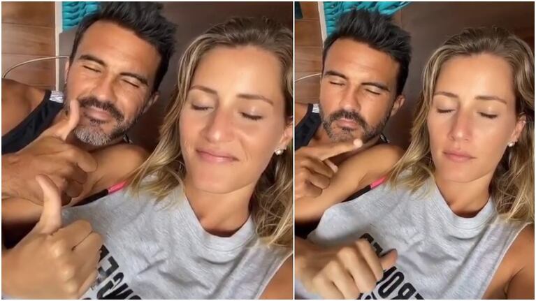 Mica Viciconte y Fabián Cuberto se animaron al desafío viral del momento