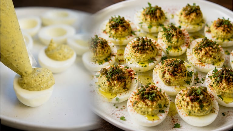 Huevos rellenos, por Felicitas Pizarro.