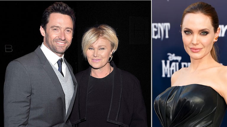 Hugh Jackman y Deborra-Lee Furness, lejos de Angelina Jolie por el bien del matrimonio. Foto: Web.