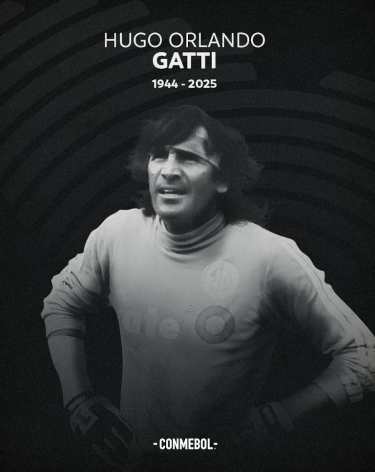 Hugo Gatti falleció el 20 de abril de este año. Foto: X | conmebol