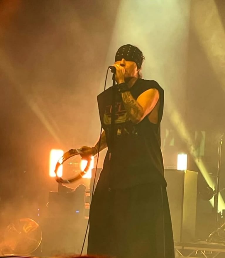 Ian Astbury, cantante y líder de The Cult, en agosto de 2024 durante la gira europea. Foto: Instagram.