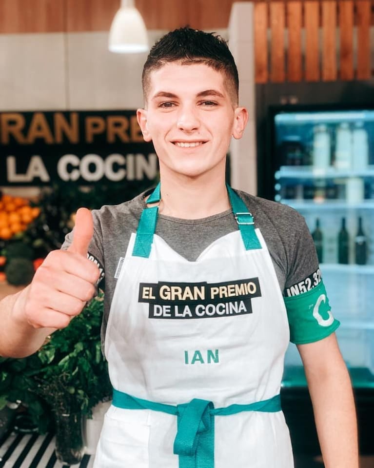 Ian D´Angelo en El gran premio de la cocina (Instagram @ian_dangeloo)