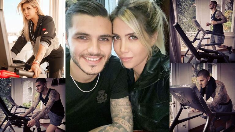 Icardi y Wanda se entrenan en casa en su gym de última generación.