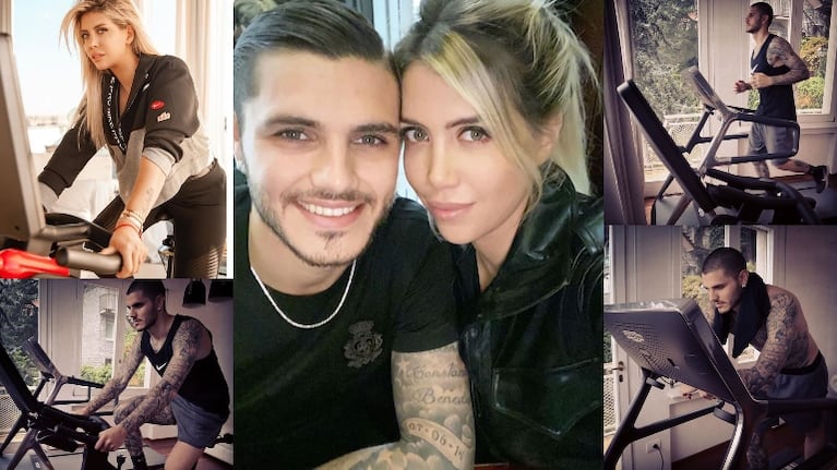 Icardi y Wanda se entrenan en casa en su gym de última generación.