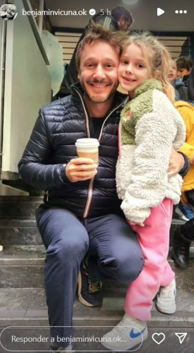 Igualita a la China Suárez: la foto de Magnolia con su papá Benjamín Vicuña