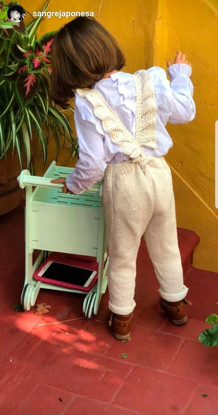 ¡Igualita a mamá! La China Suárez mostró el tierno cambio de look de su hija Rufina 