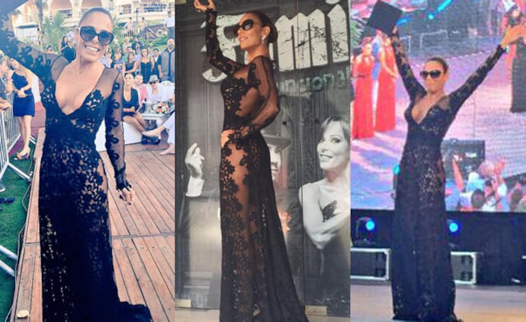 Iliana Calabró impactó en los Premios Carlos 2015 (Fotos: Twitter). 