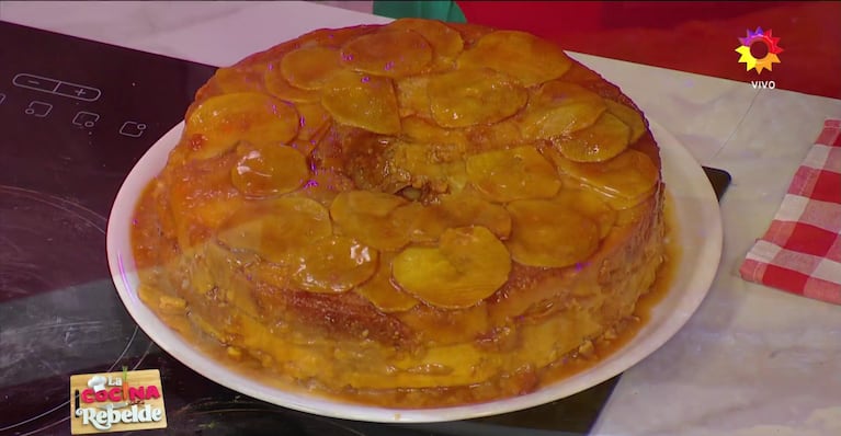 Iliana Calabró le preparó a Jimena Monteverde una tarantela de manzana: así es la receta | Créditos: captura El Trece