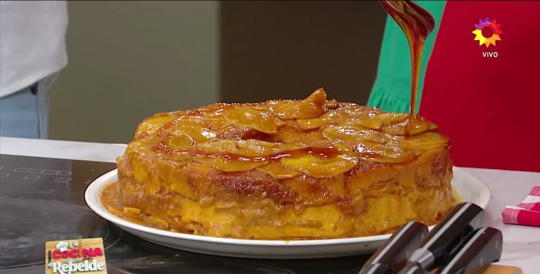 Iliana Calabró le preparó a Jimena Monteverde una tarantela de manzana: así es la receta | Créditos: captura El Trece