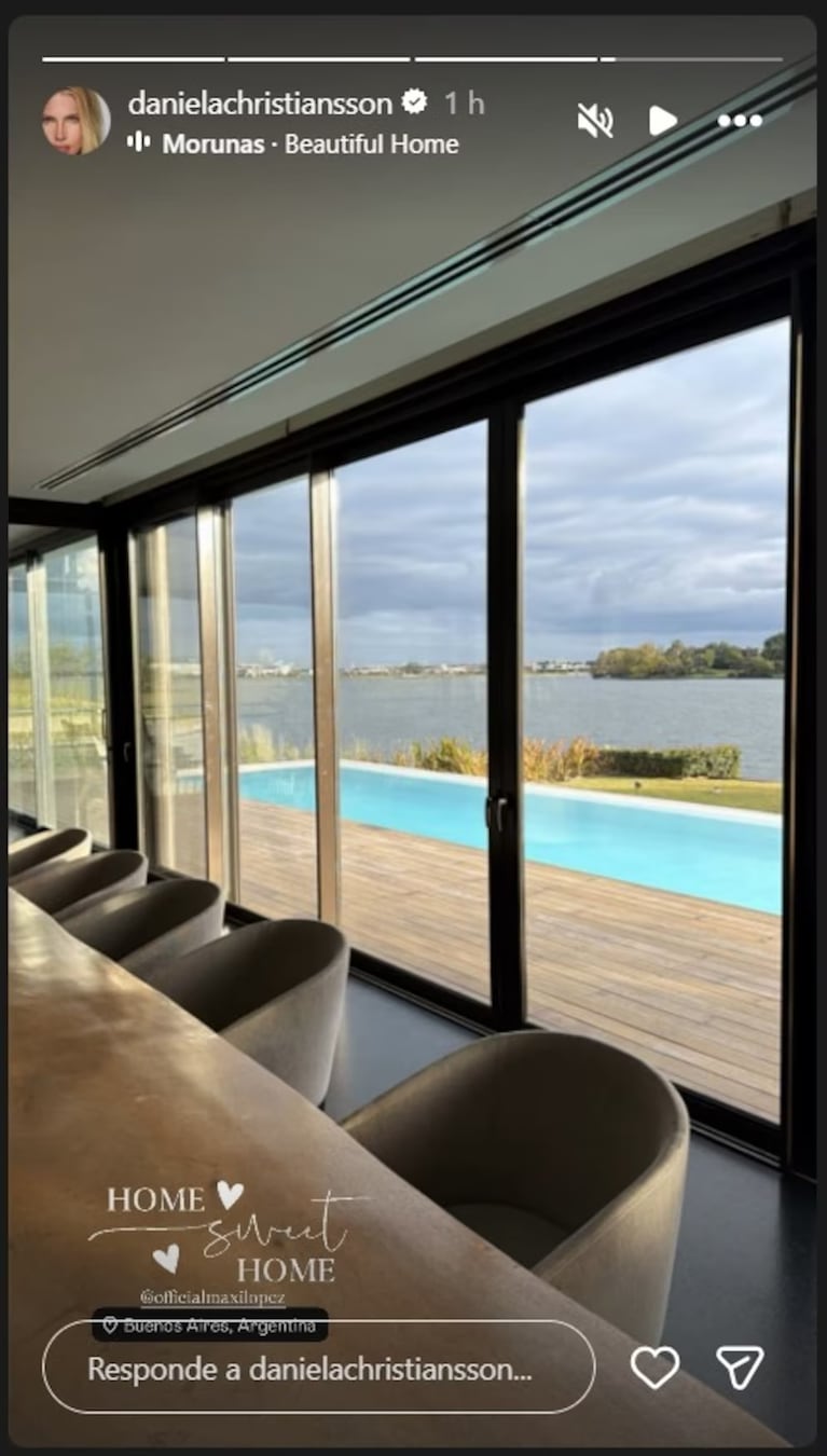 Imagen del interior de la mansión publicada por Daniela Christiansson en Instagram