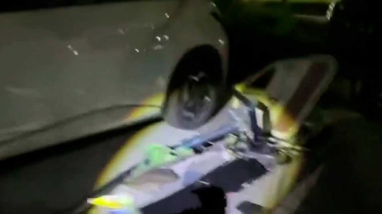Imáges del accidente en el que murió Gaspi (Foto: captura TN)